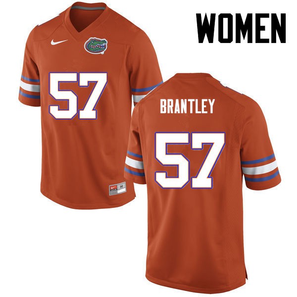 Florida Gators Women #57 Caleb Brantley College Football Orange